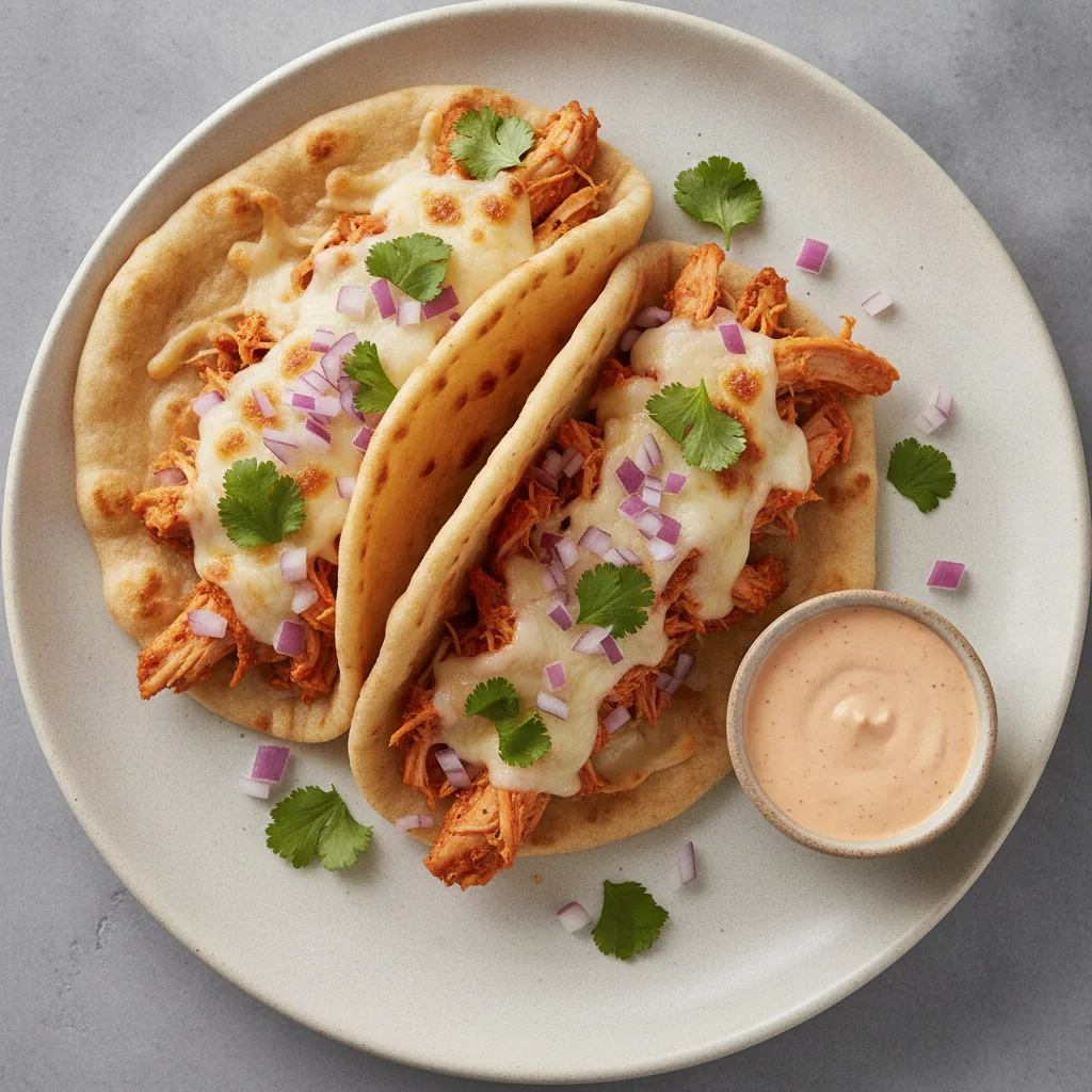 2 Lemon Chili Chicken Naan Tacos
