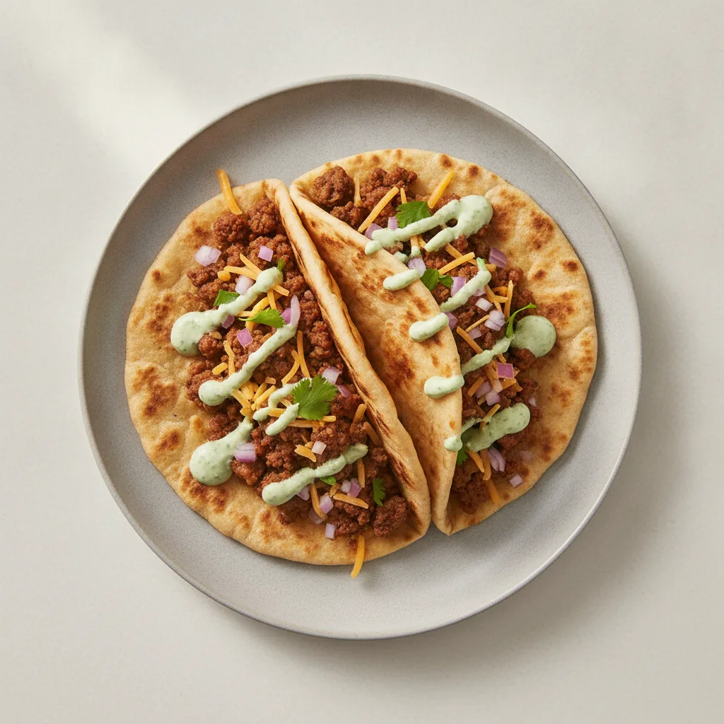 2 Chipotle Keema Naan Tacos