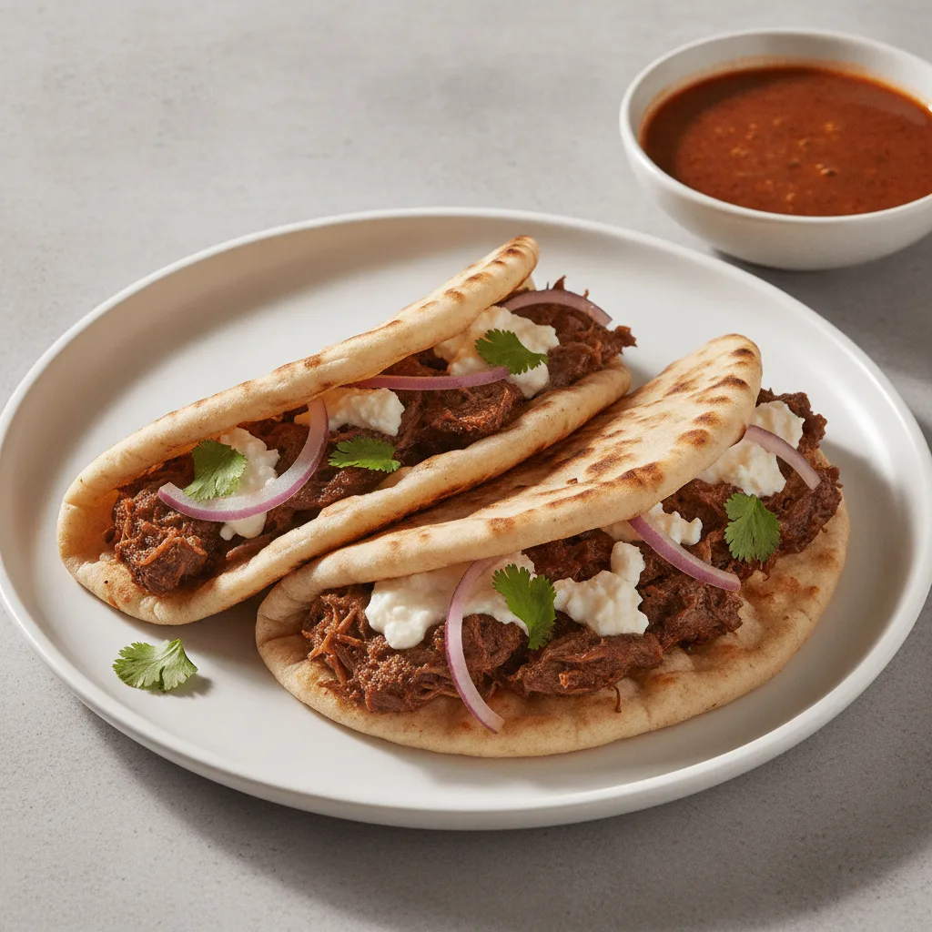 2 Nihari Birria Naan Tacos