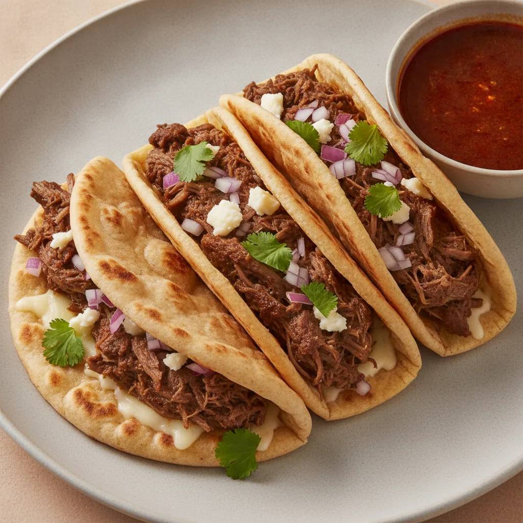 3 Nihari Birria Naan Tacos