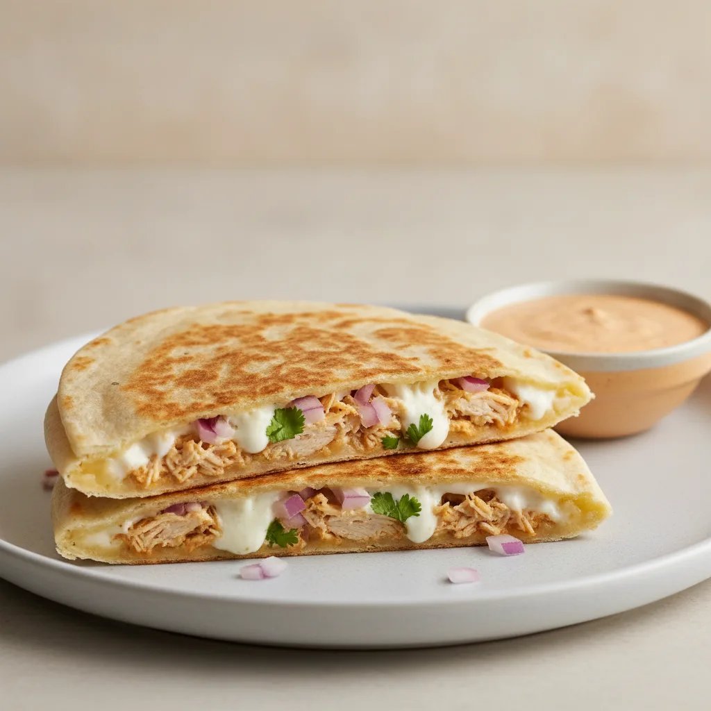 Lemon Chili Chicken Flour Tortilla Quesadilla
