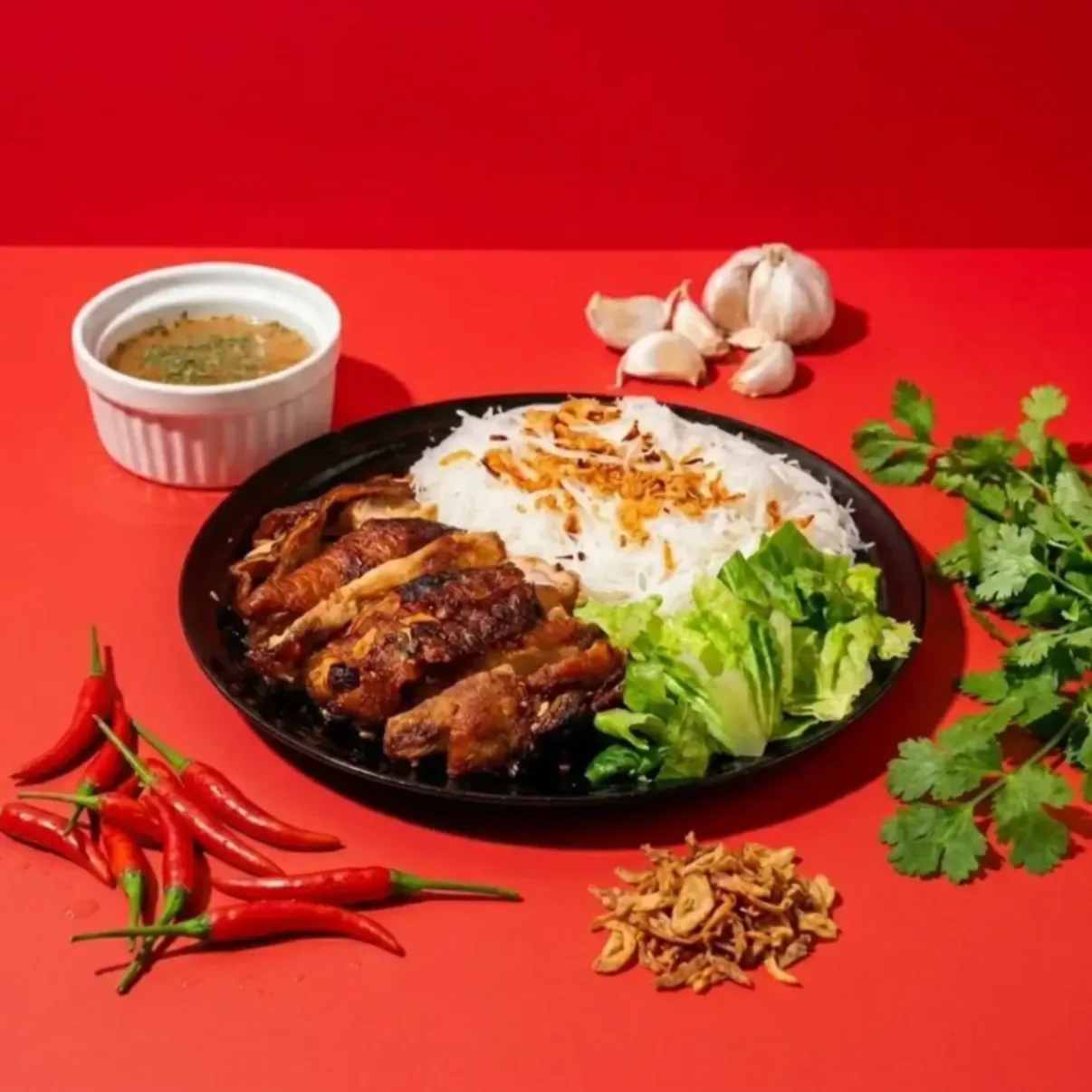 Grilled BBQ Chicken Noodles