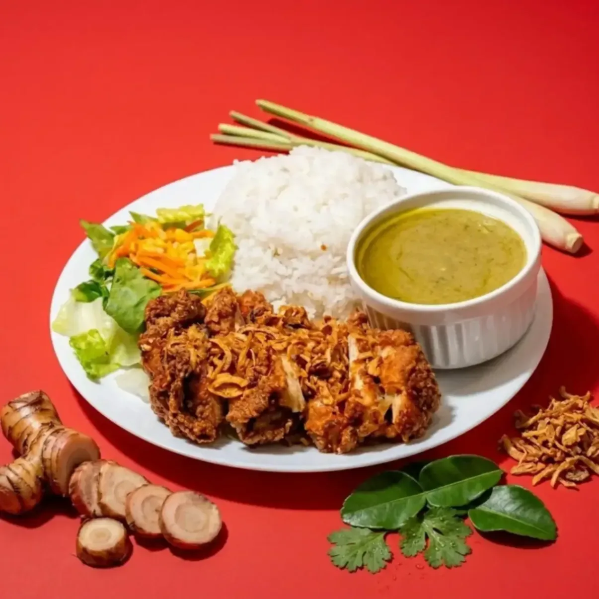 Green Curry Hatyai Crispy Chicken Rice Bowl