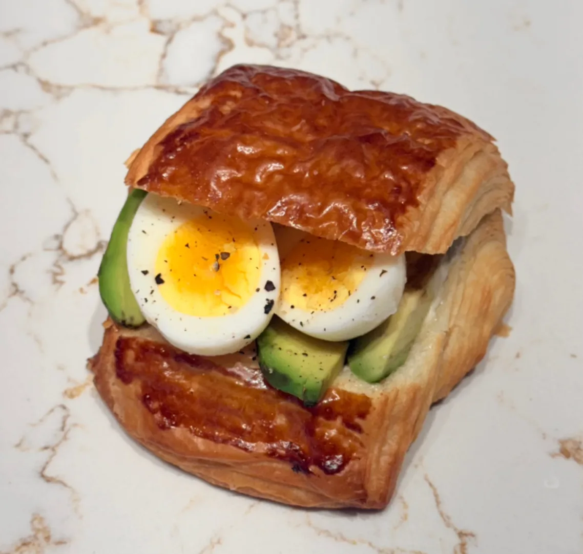 Avocado Egg Croissant sandwich