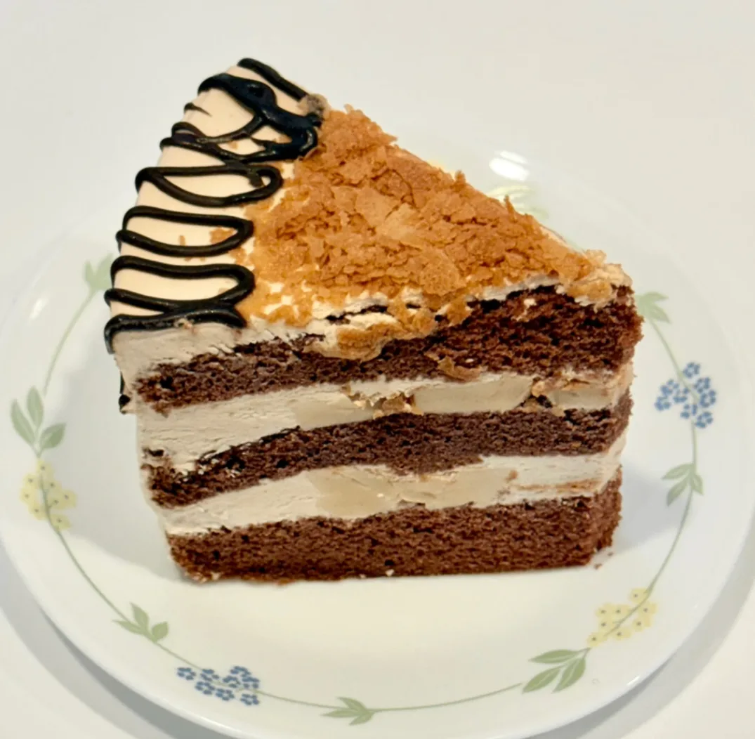 Coffee Caramel Cake Slice