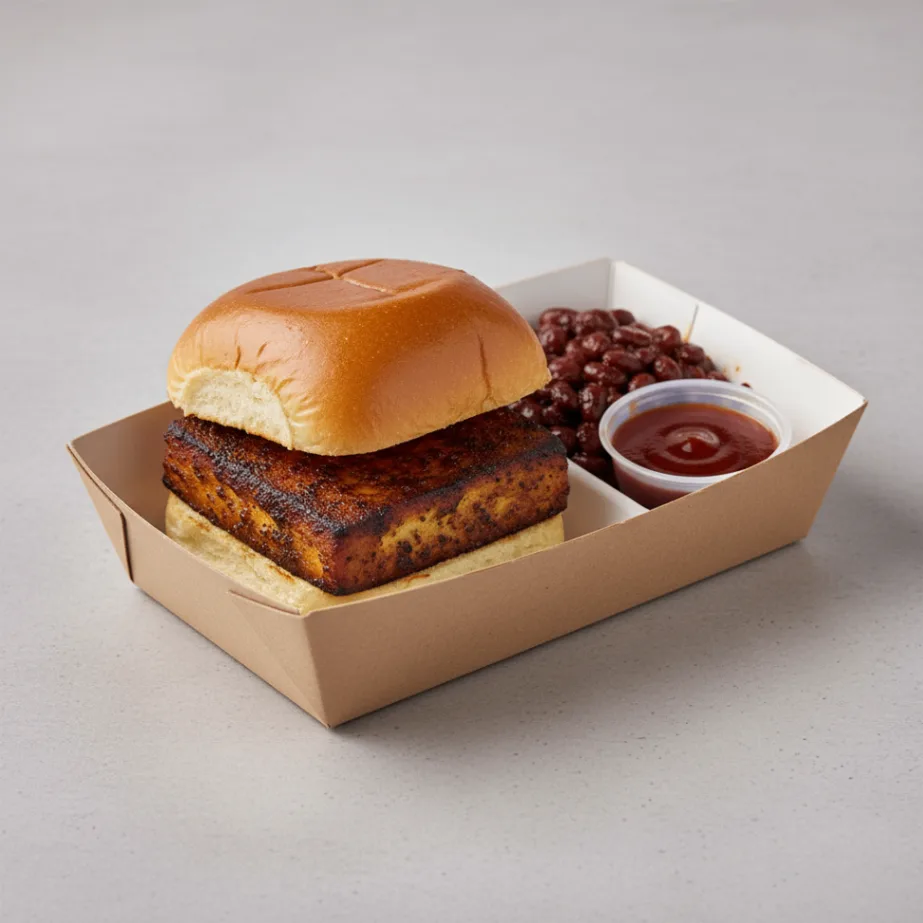 The Sandwich Lunch Box with Smoked Tofu (Dairy-Free) and BBQ Beans
