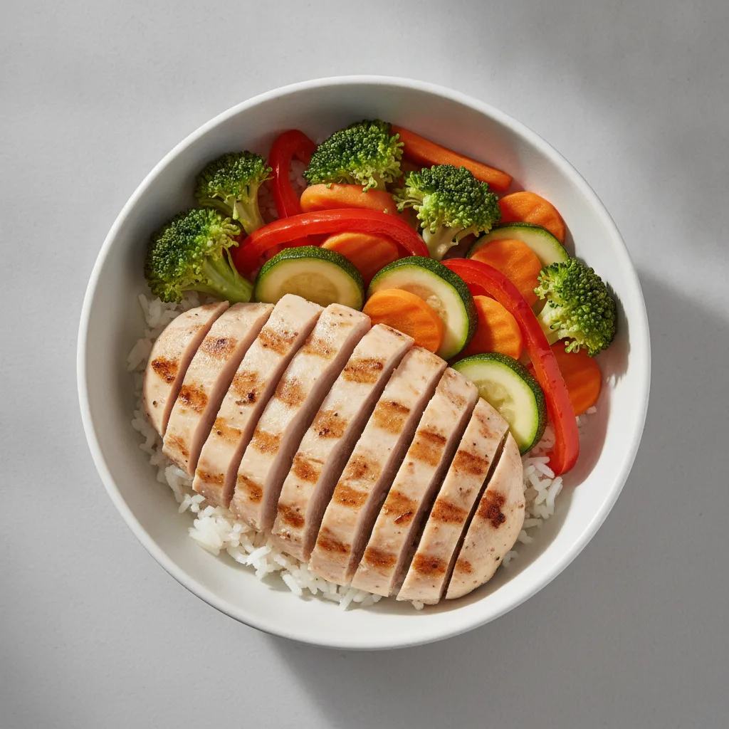 Gluten-free Wheat Meat Chicken Veggei Bowl