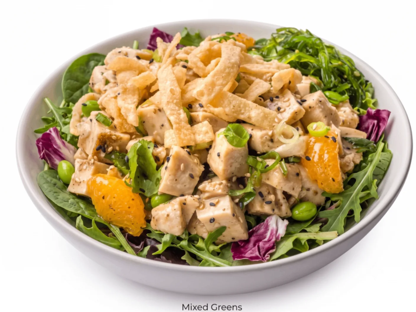 Sweet Sesame Chicken Salad Bowl Combo (Regular) — Mixed Greens / Miss Vickie's Jalapeno Kettle Cooked Potato Chips