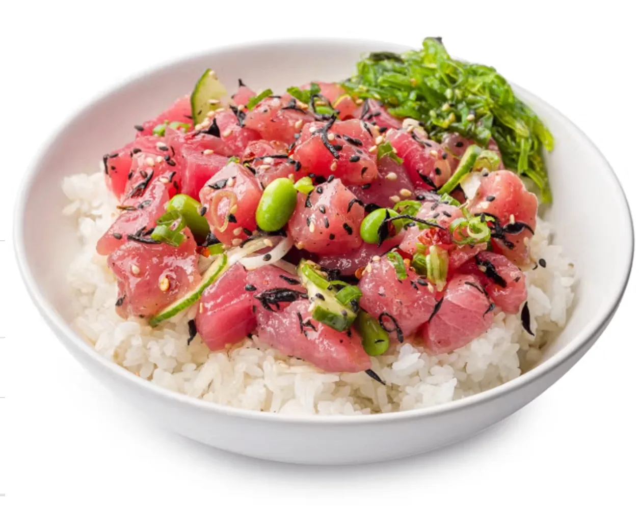 Hawaiian Ahi Bowl Combo (Regular) — White Rice / Garlic Spam Musubi
