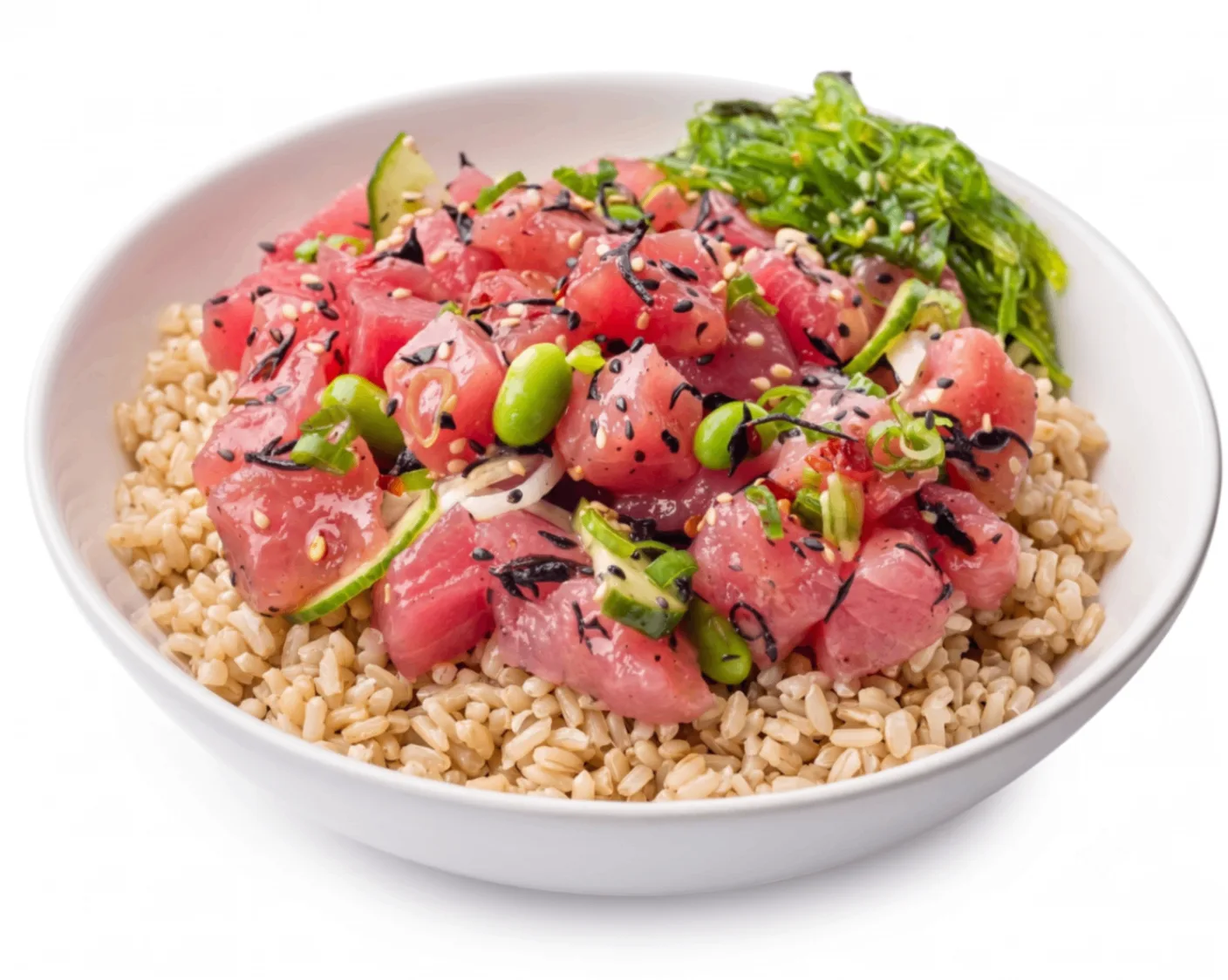 Hawaiian Ahi Bowl Combo (Regular) — Brown Rice / Miss Vickie's Sea Salt Kettle Cooked Potato Chips