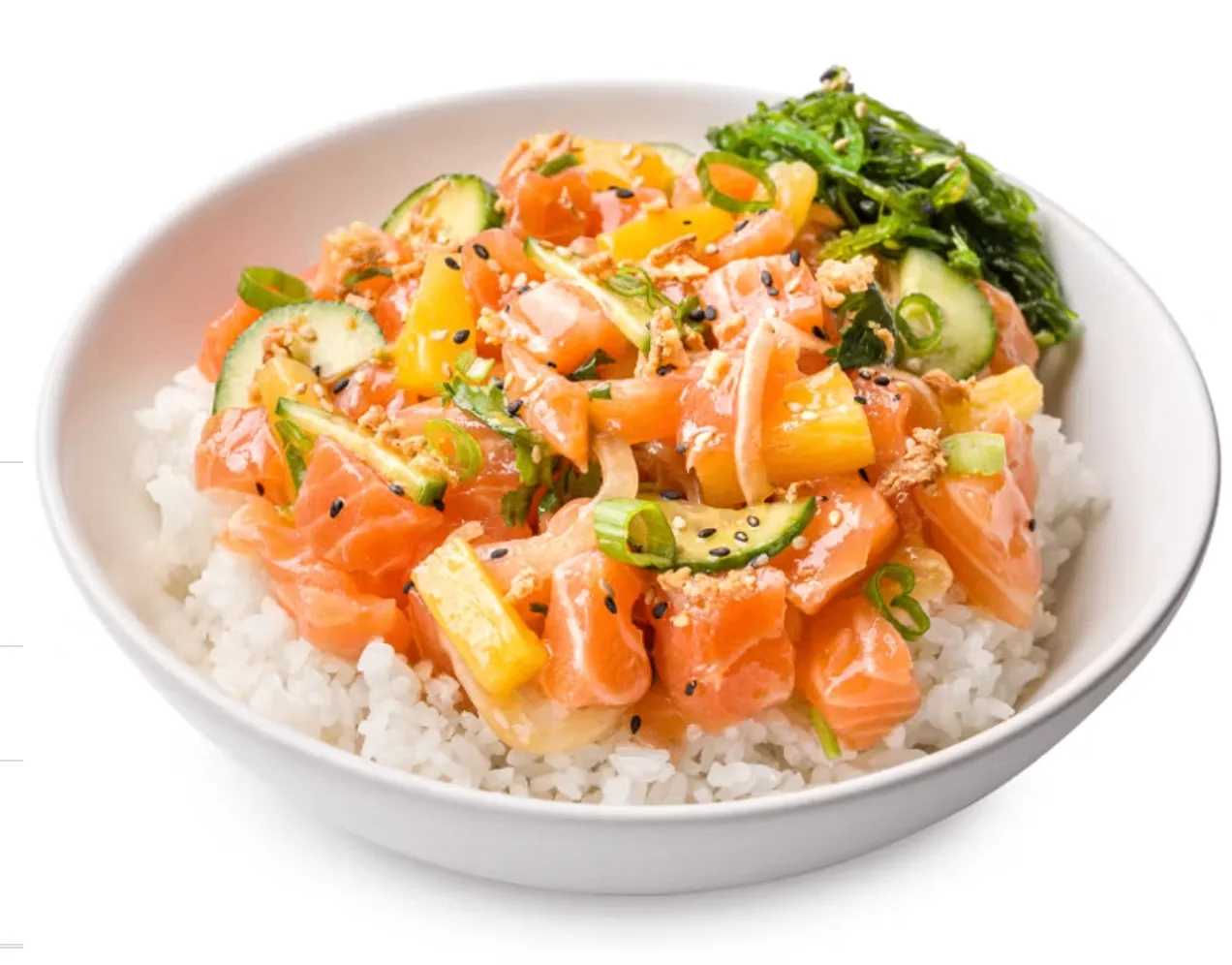 Yuzu Ponzu Salmon Bowl Combo (Regular) — White Rice / Miss Vickie's Smokehouse Barbecue Kettle Cooked Potato Chips