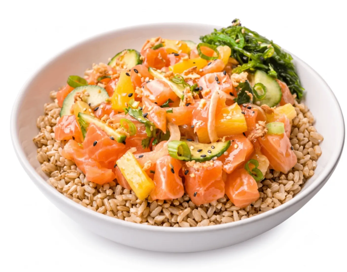 Yuzu Ponzu Salmon Bowl Combo (Regular) — Brown Rice / Miss Vickie's Jalapeno Kettle Cooked Potato Chips