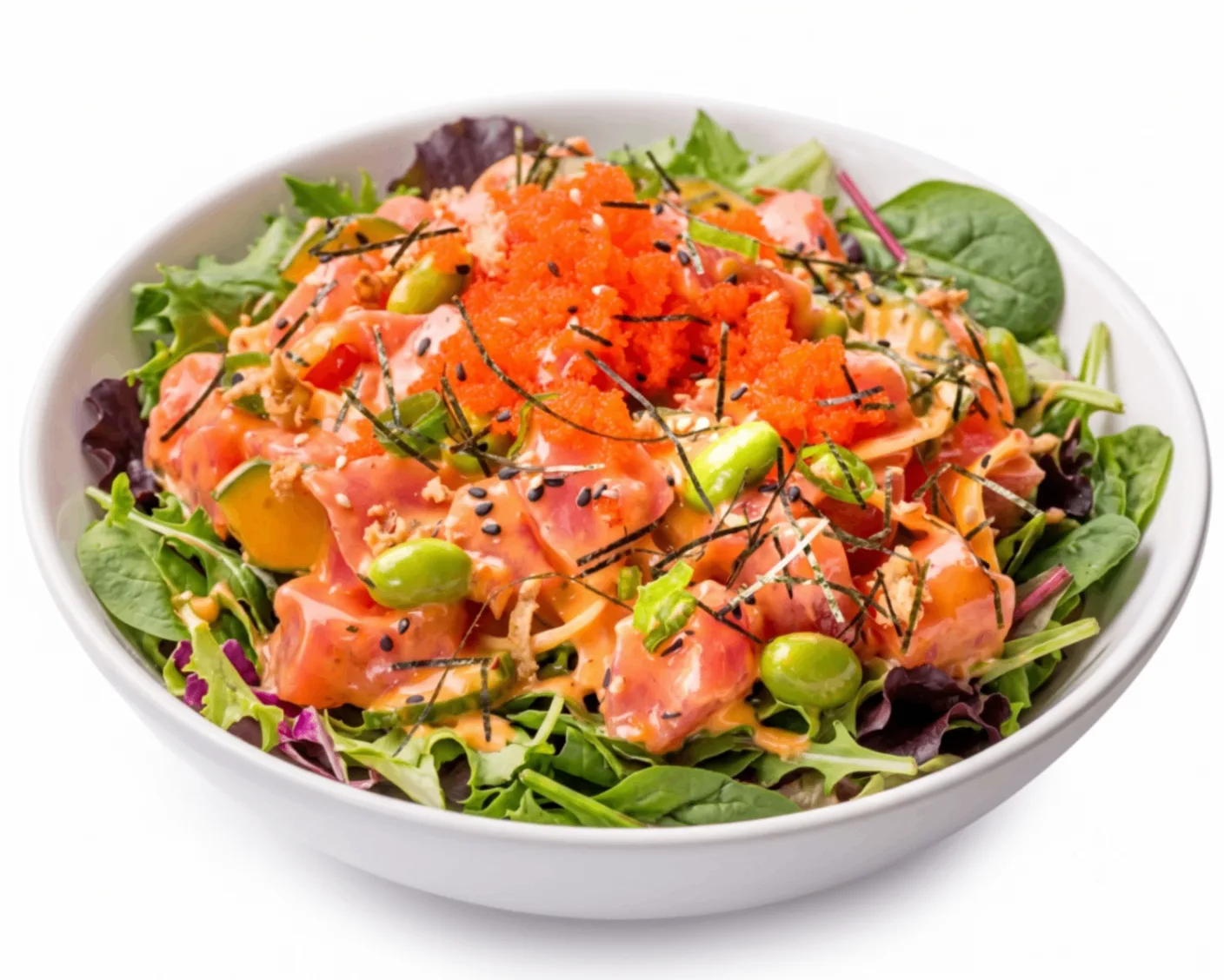 Spicy Ahi Salad Bowl Combo (Regular) — Mixed Greens / Miss Vickie's Sea Salt Kettle Cooked Potato Chips