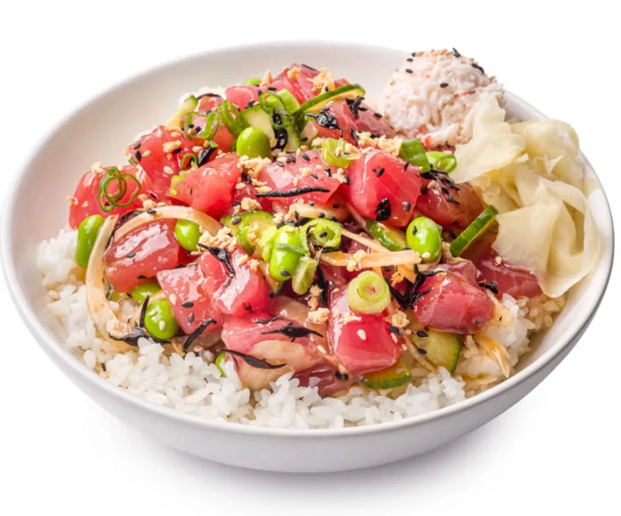 Umami Ahi Bowl Combo (Regular) — White Rice / Miss Vickie's Smokehouse Barbecue Kettle Cooked Potato Chips