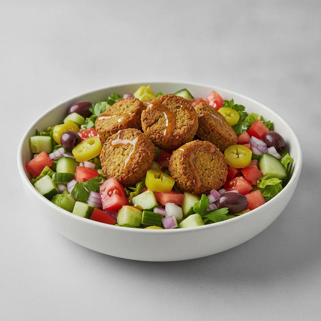Falafel Salad Bowl with Mediterranean Vinaigrette