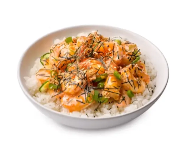 Gluten Free Spicy Shrimp Bowl (Regular) — White Rice