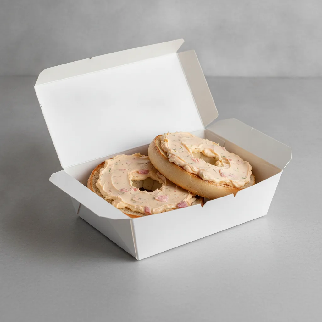 Bagel Box with Plain Bagels, Salmon-Dill Cream Cheese Bagel Box with Plain Bagels, Salmon-Dill Cream Cheese