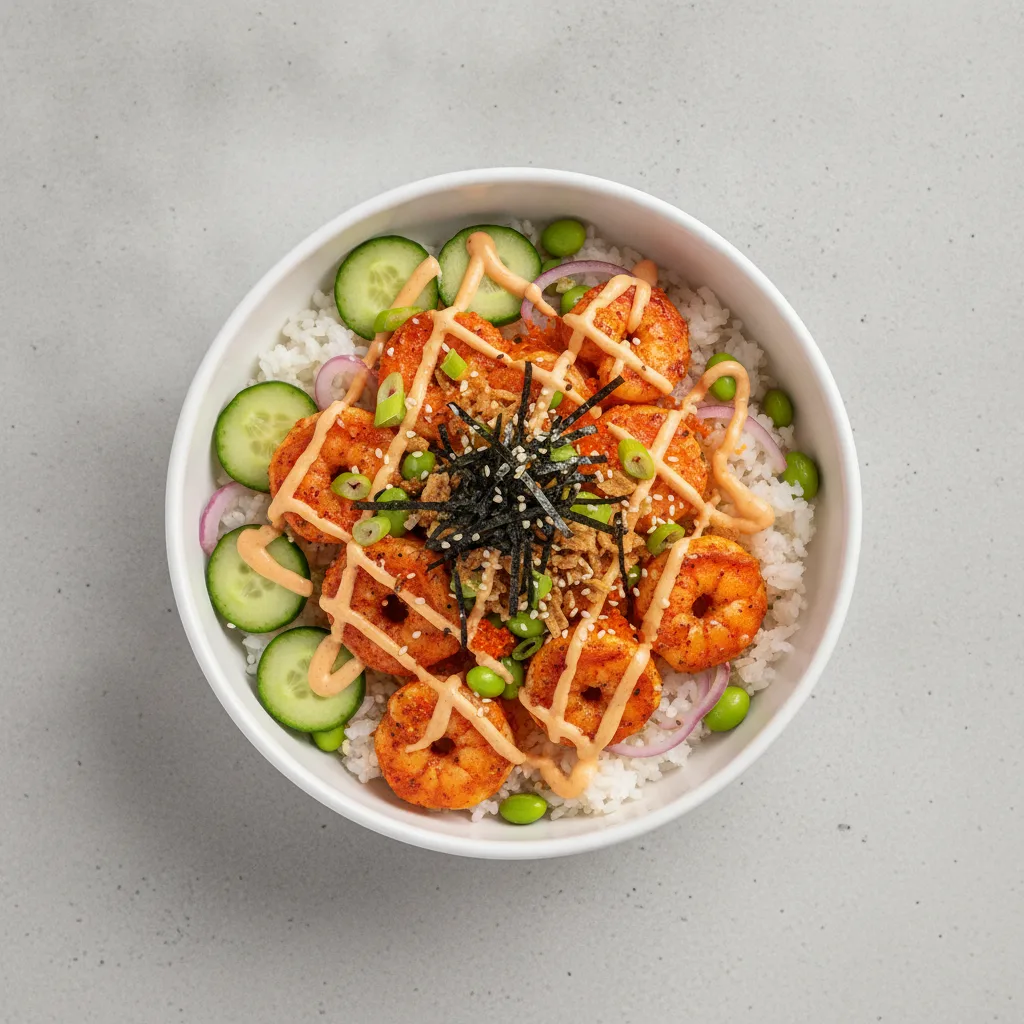 Spicy Shrimp Bowl (Regular) — White Rice