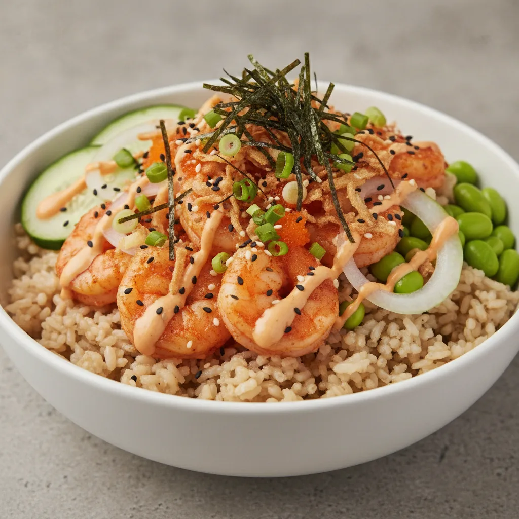 Spicy Shrimp Bowl (Regular) — Brown Rice