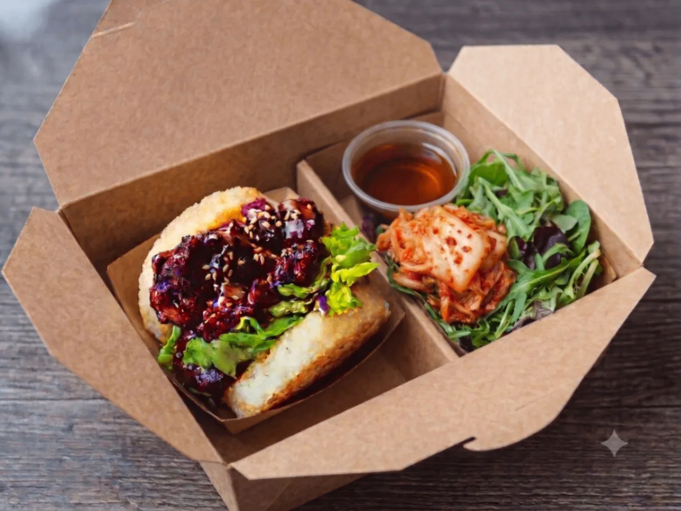 The Original KoJa and Side Salad w/ Kimchi Box
