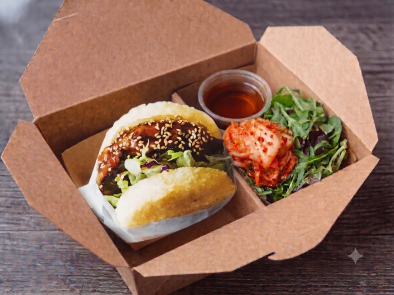Chicken KoJa and Side Salad w/ Kimchi Box