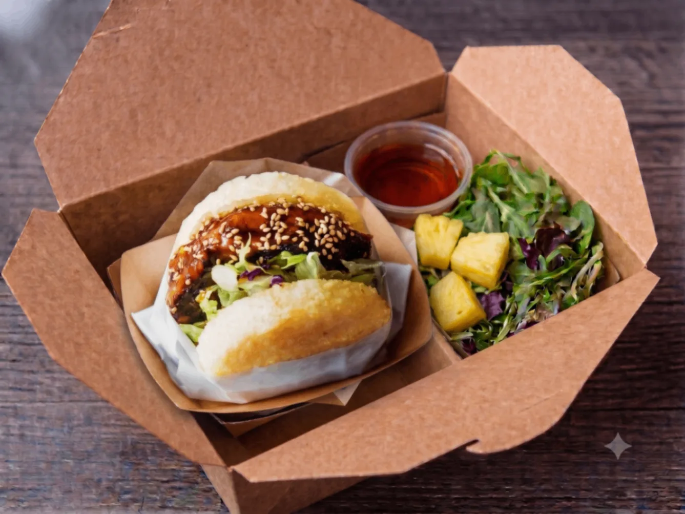 Teriyaki Zen KoJa and Side Salad w/ Pineapple