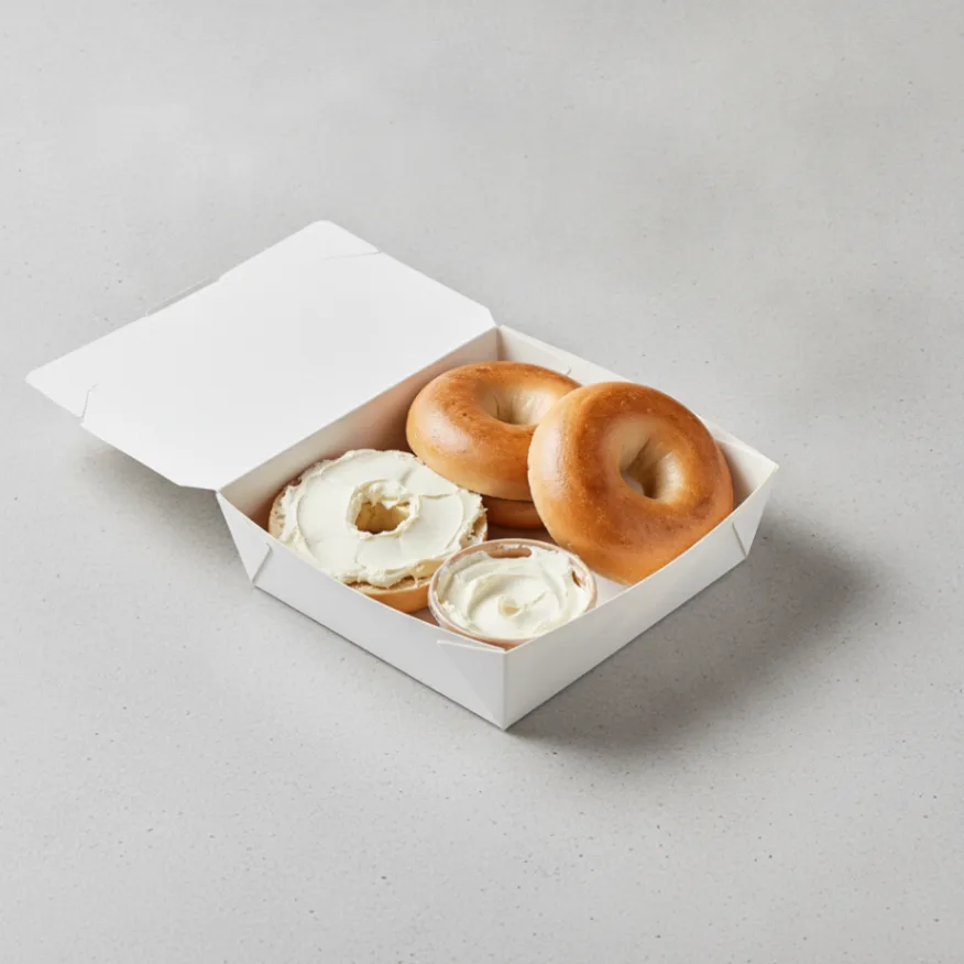 Bagel Box with Plain Bagels, Plain Cream Cheese