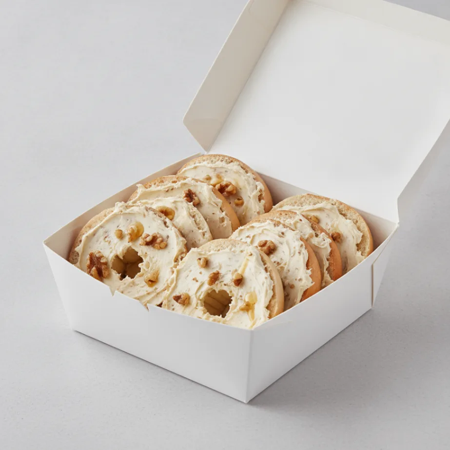 Bagel Box with Plain Bagels, Honey Walnut Cream Cheese