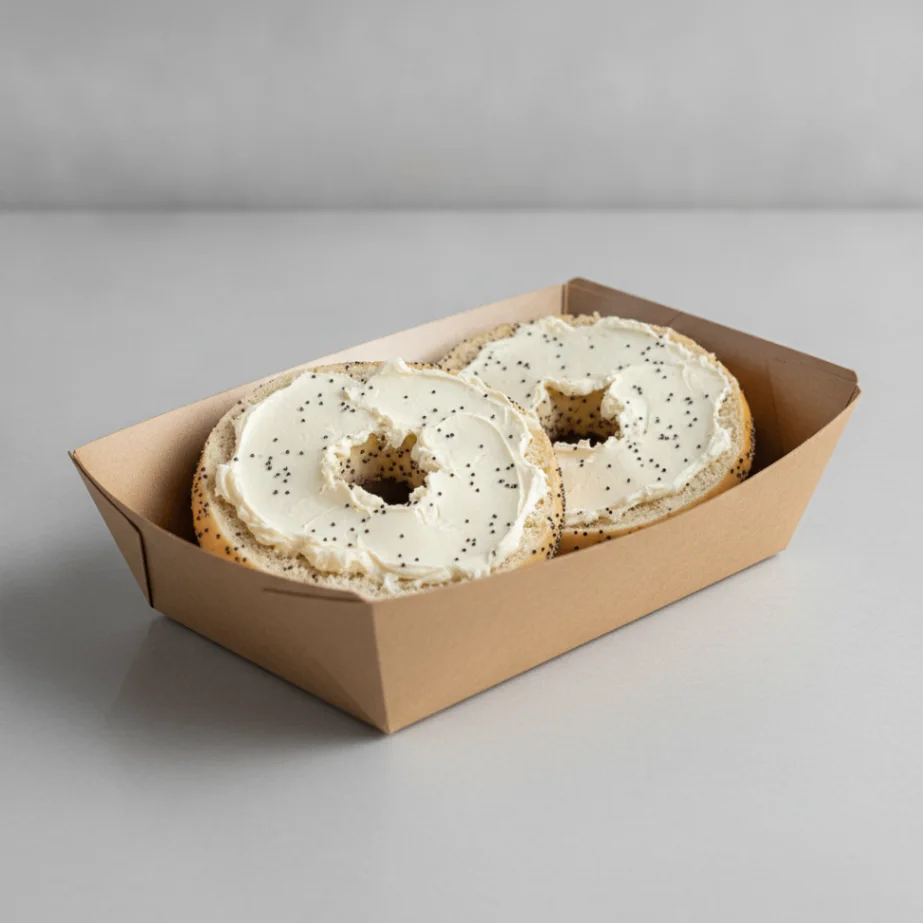 Bagel Box with Poppy Bagels, Plain Cream Cheese