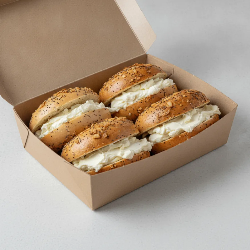 Bagel Box with Onion Bagels, Plain Cream Cheese