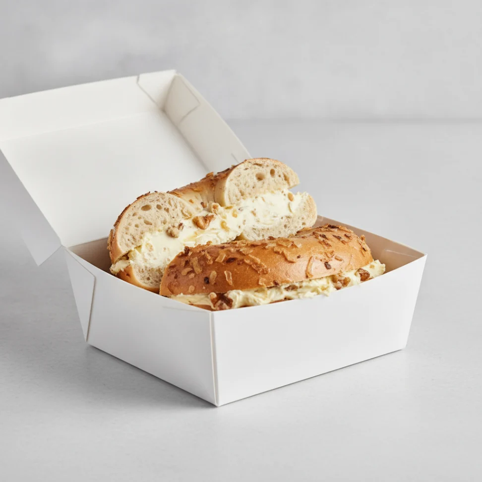 Bagel Box with Onion Bagels, Honey Walnut Cream Cheese