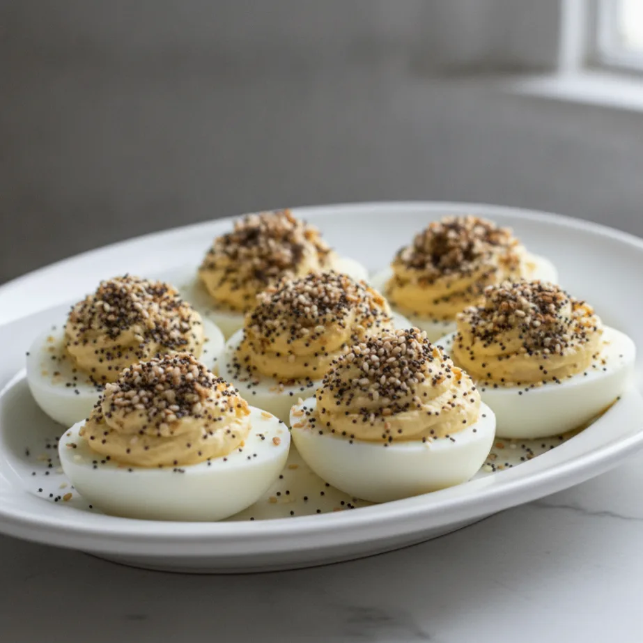 Deviled Eggs with Everything But The Bagel Deviled Eggs