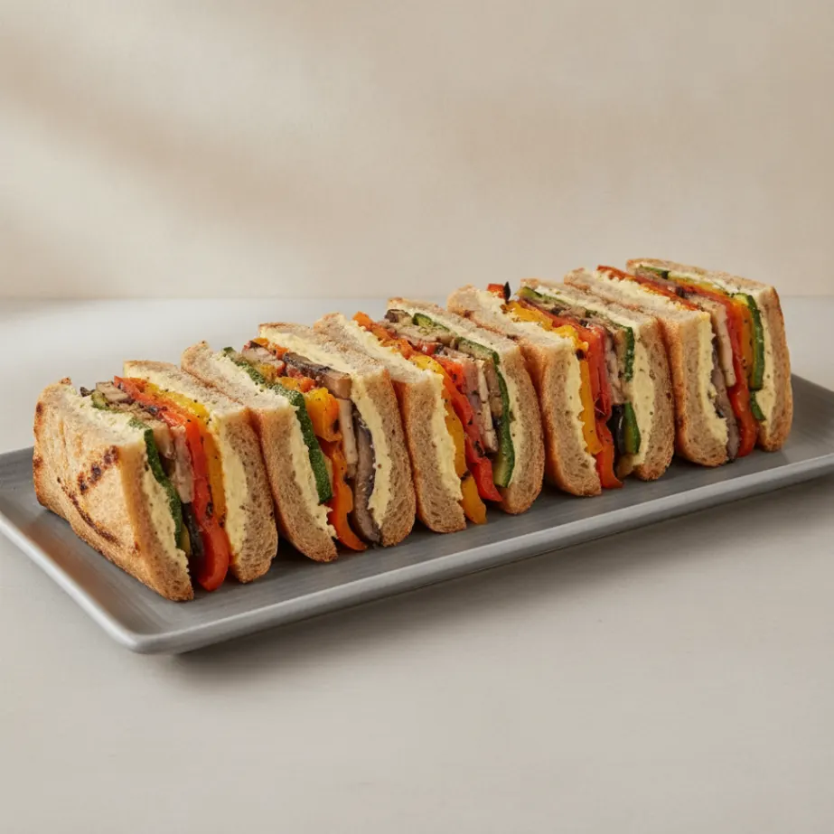 Sandwich Platter with Vegan Grilled Veggie Sandwich