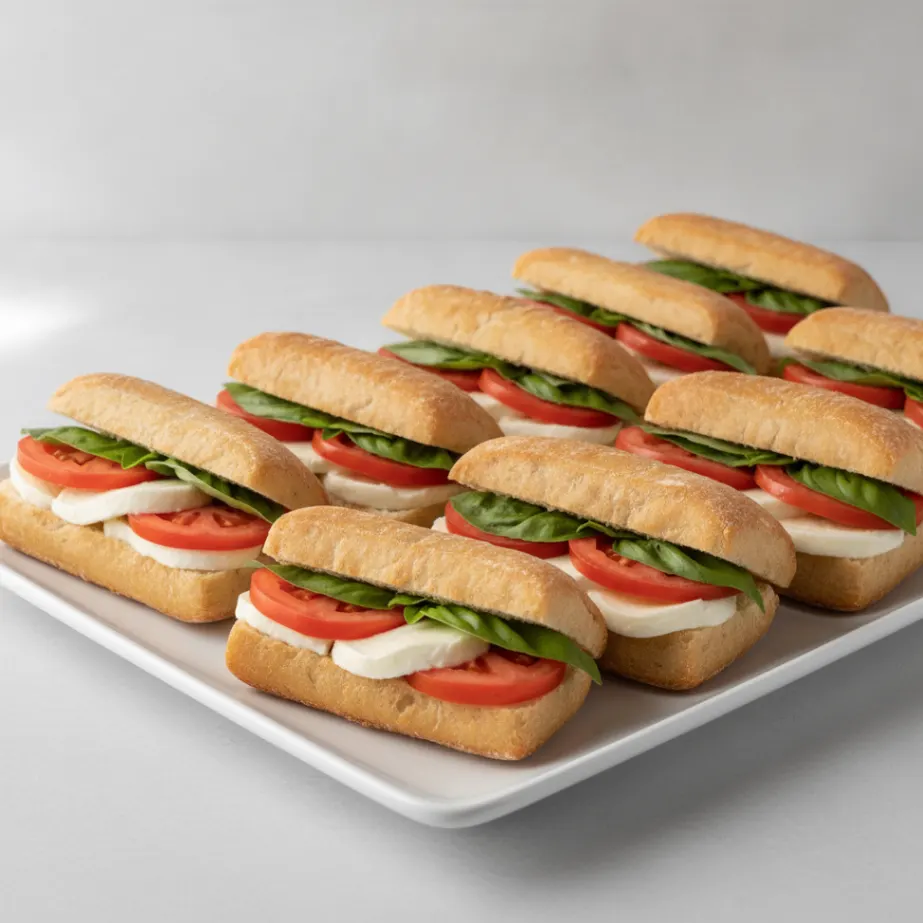 Sandwich Platter with Caprese Sandwiches