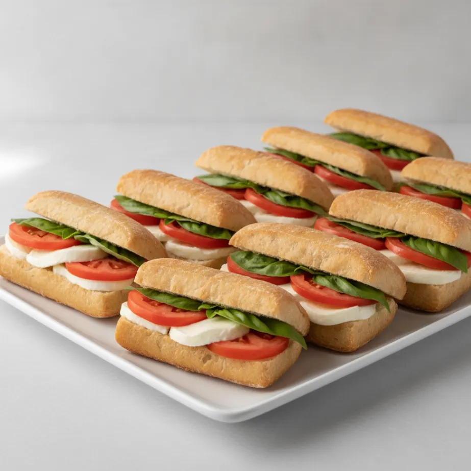 Sandwich Platter with Caprese Sandwiches