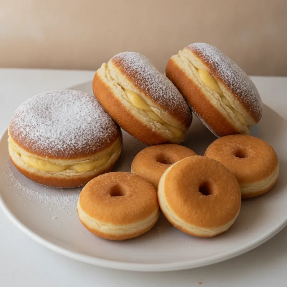 Bola de Berlim Donuts with Plain Donuts