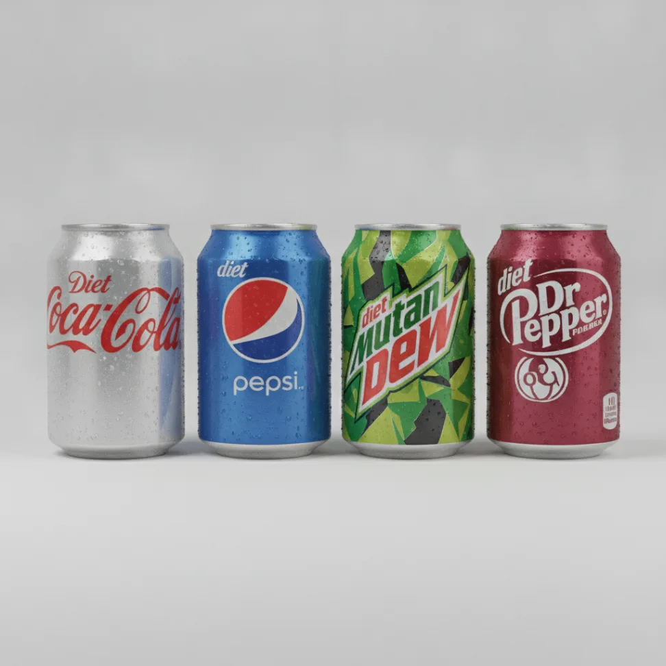 Assorted Individual Sodas with Assorted Diet Sodas