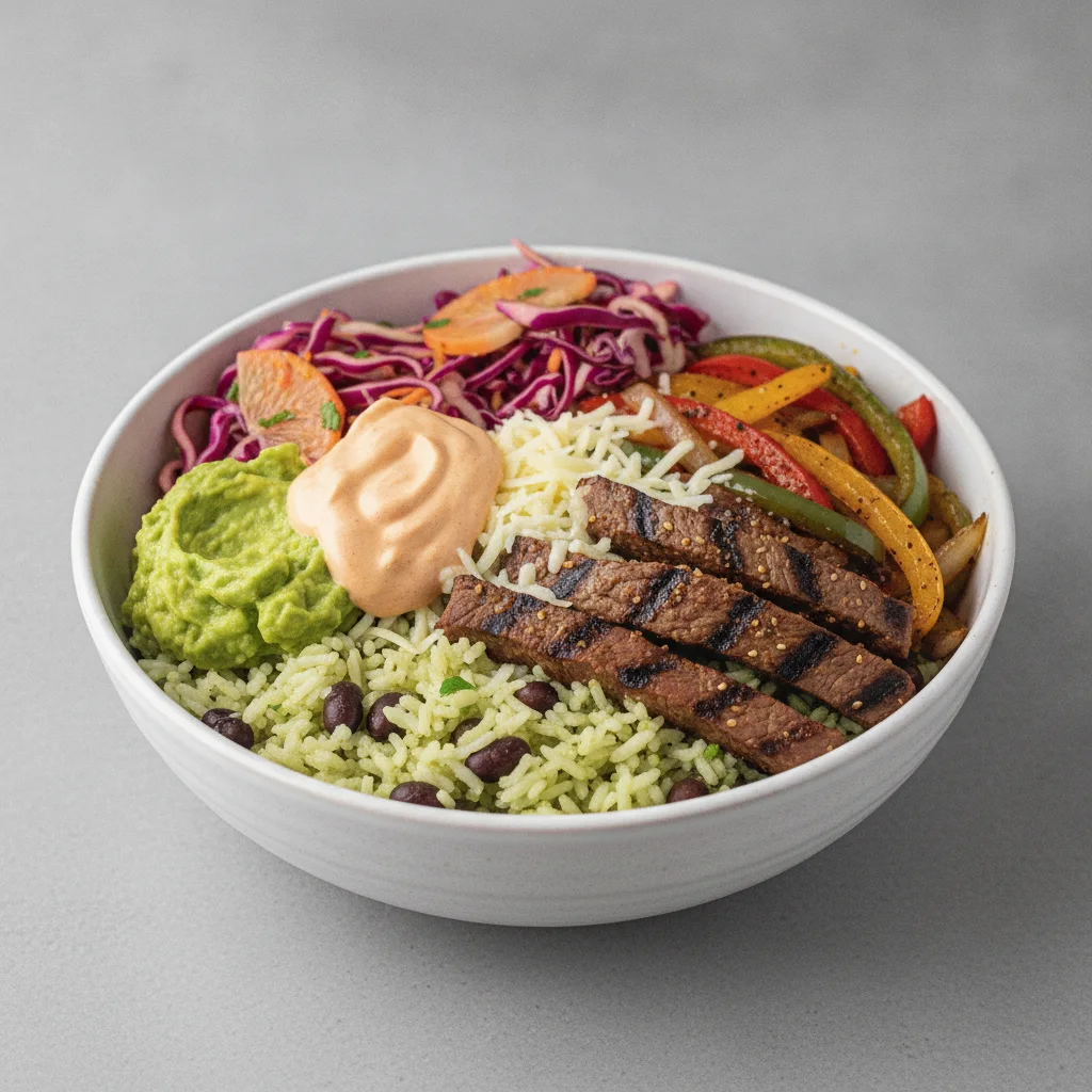 Carne Asada (Steak) Fajita Bowl