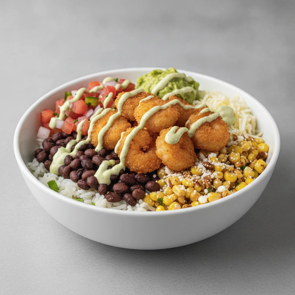 Fried Shrimp Fiesta Bowl