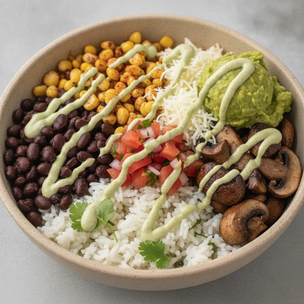 Mushrooms Fiesta Bowl