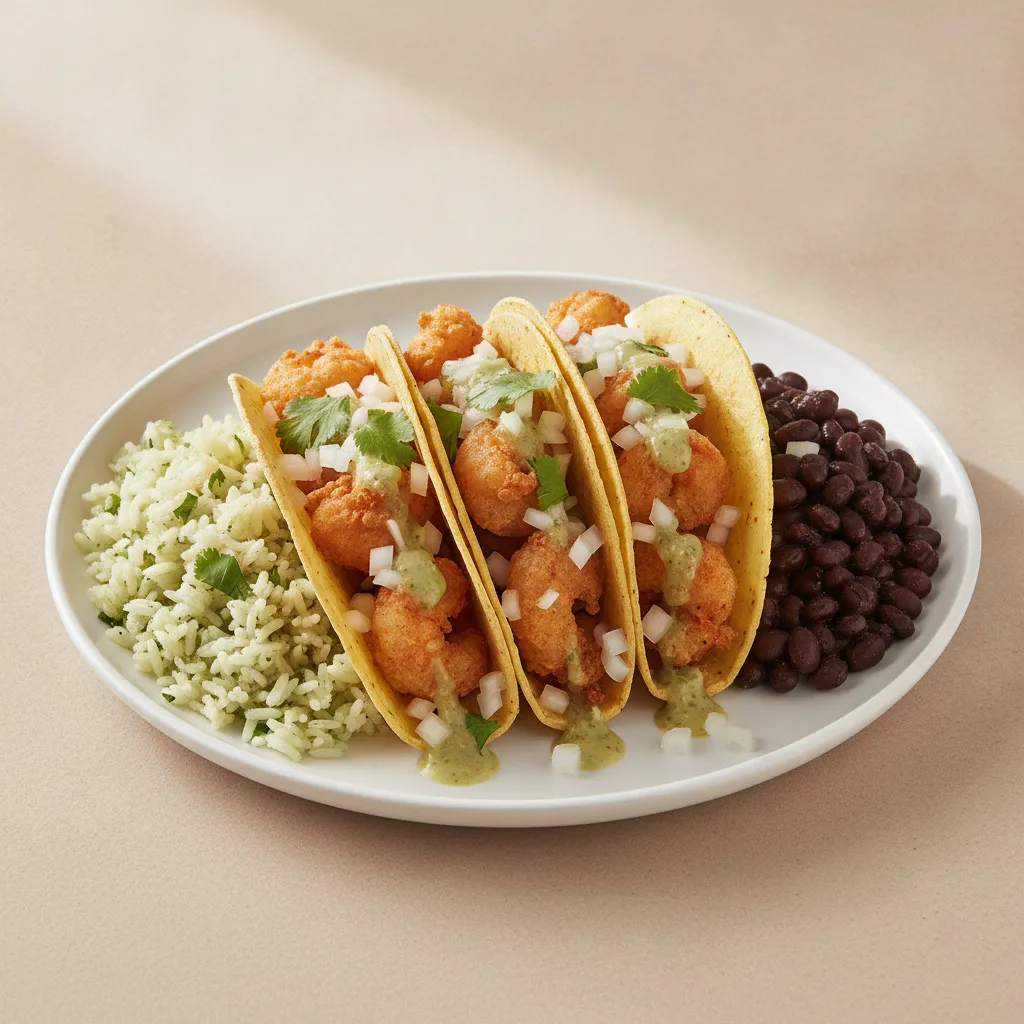 OG Taco Plate with Fried Shrimp