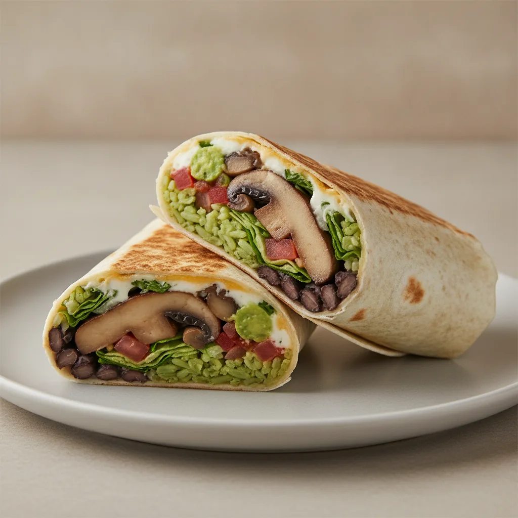 Aztec Burrito with Mushrooms