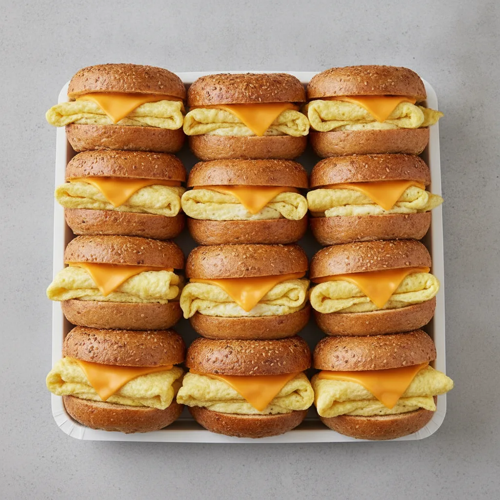 Gluten-Free Bagel Breakfast Sandwich Tray — Egg and Cheese Gluten-Free Bagel Breakfast Sandwich Tray — Egg and Cheese