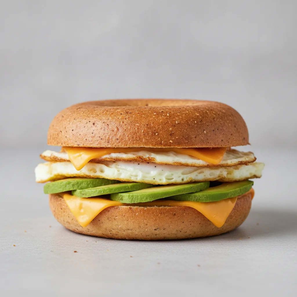 Avocado, Egg and Cheese Gluten-Free Bagel Sandwich Avocado, Egg and Cheese Gluten-Free Bagel Sandwich