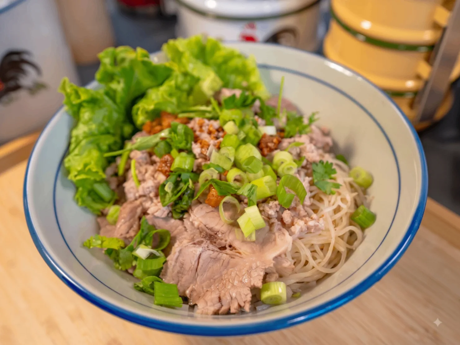 Kuy Teav Kouk (Dry Noodle Soup) - NO Shrimp
