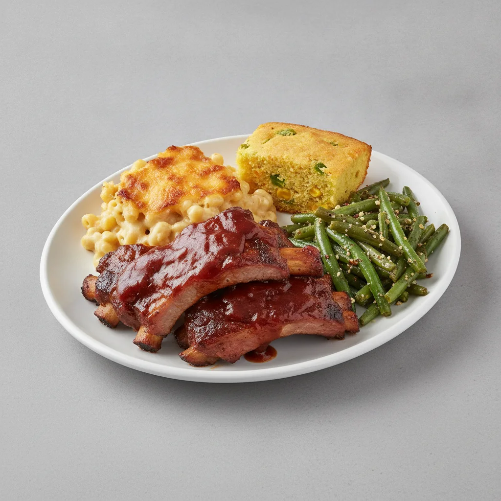 BBQ Pork Rib and Mac Meal BBQ Pork Rib and Mac Meal