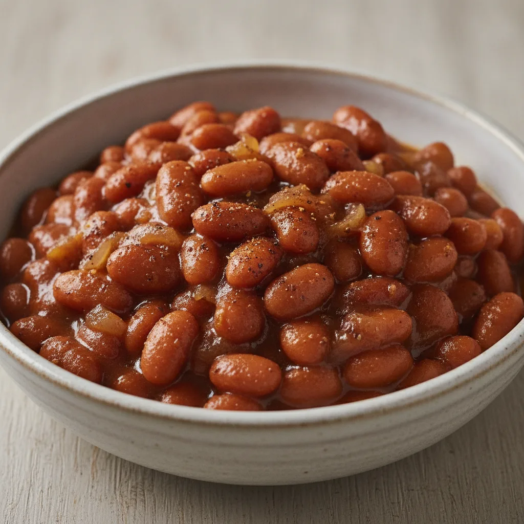 Slow Cooked Baked Pinto Beans