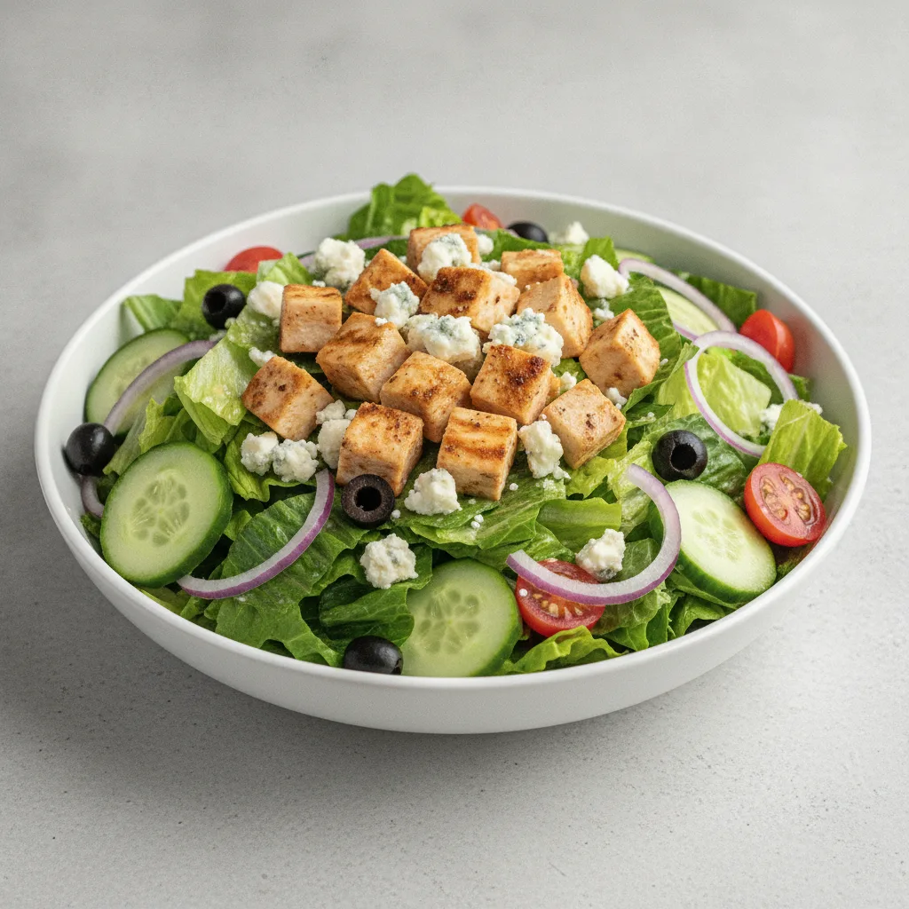 Garden Salad - Blue Cheese With Chicken Salad Garden Salad - Blue Cheese With Chicken Salad