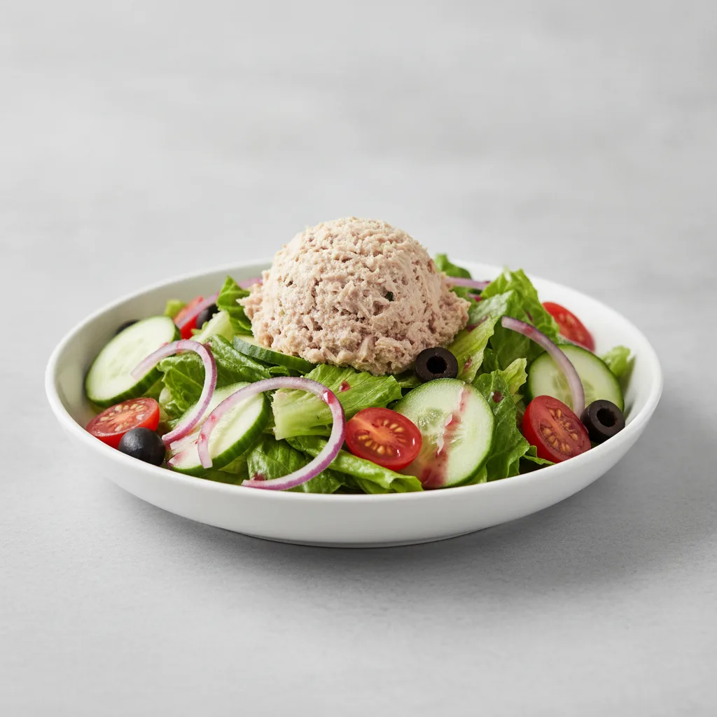 Garden Salad - Raspberry Vinaigrette With Tuna Salad Garden Salad - Raspberry Vinaigrette With Tuna Salad
