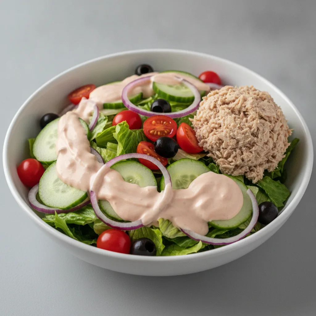 Garden Salad - Russian With Tuna Salad Garden Salad - Russian With Tuna Salad